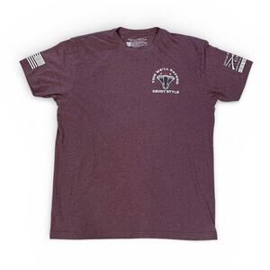 Grunt Style Men’s Burgundy/Red T Shirt This We’ll Defend- Size XL